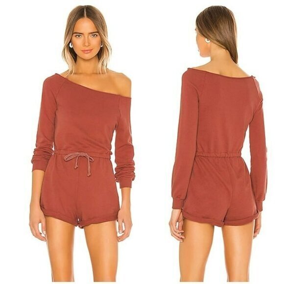 Lovers and Friends Lene Romper in Rose Tan